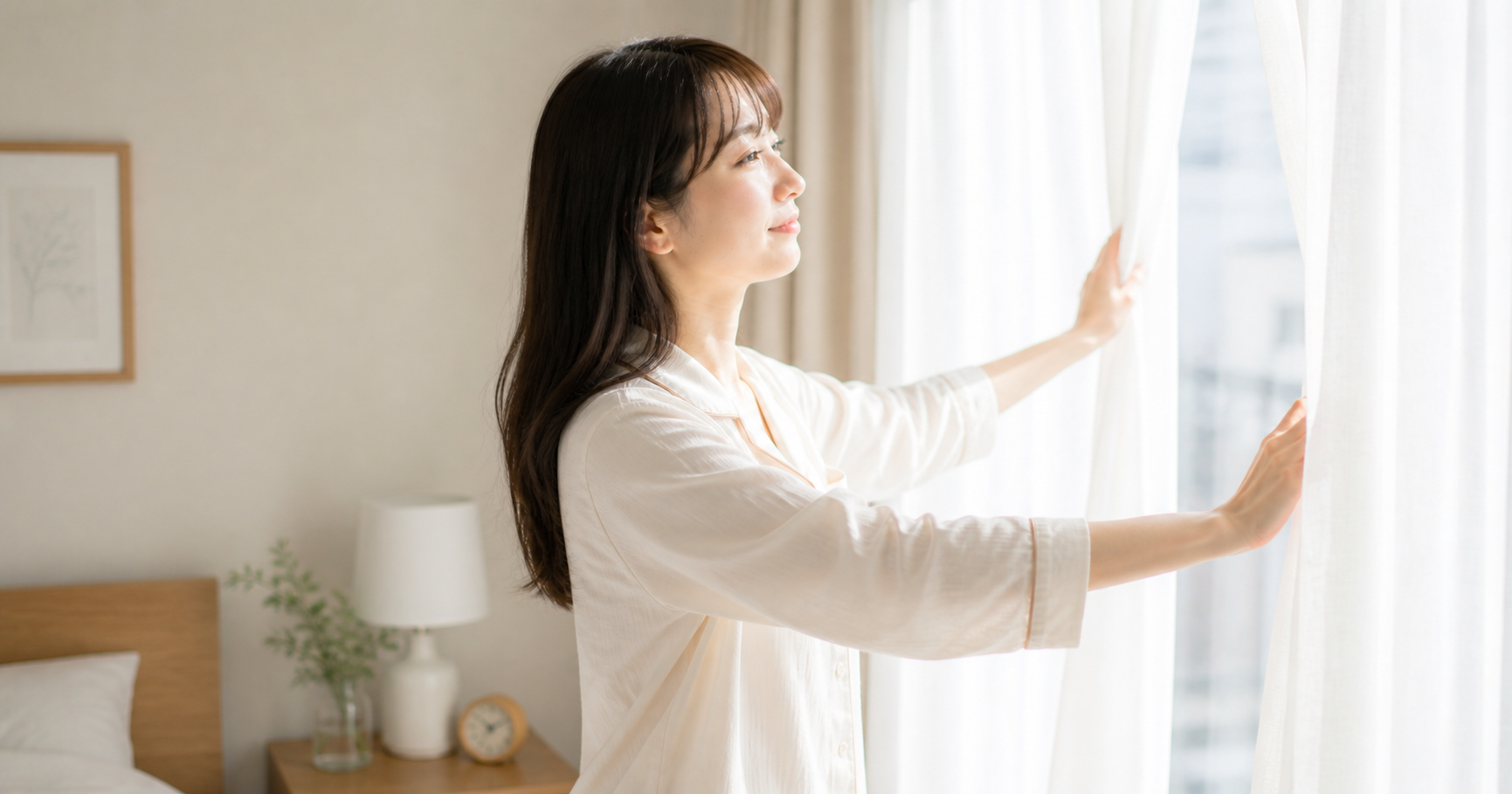カーテンを開ける朝と開けない朝の違い